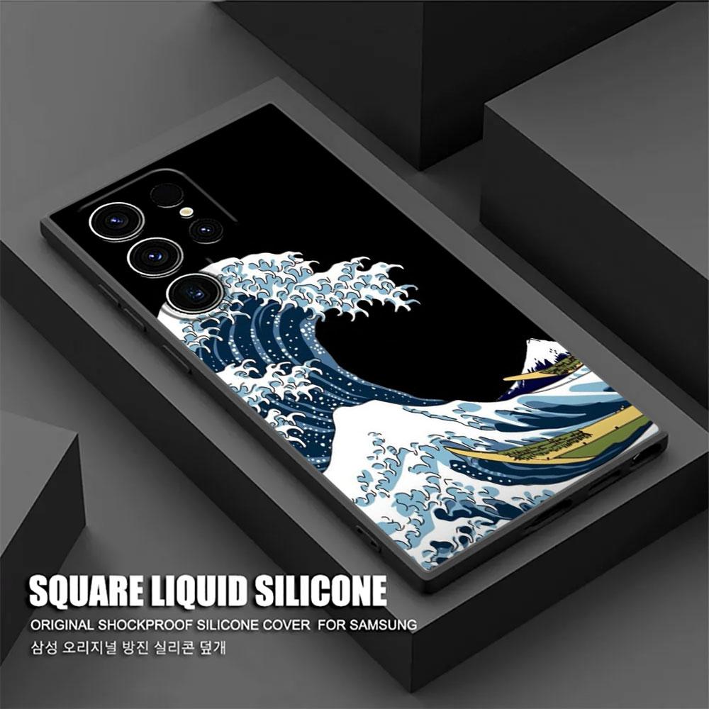 Big Wave Dragon God Sea S26Ultra Case For Samsung Galaxy S26 S25 S24 S23 S20 S21 FE S22 Ultra S25 Plus 5G Cases Soft Phone Cover