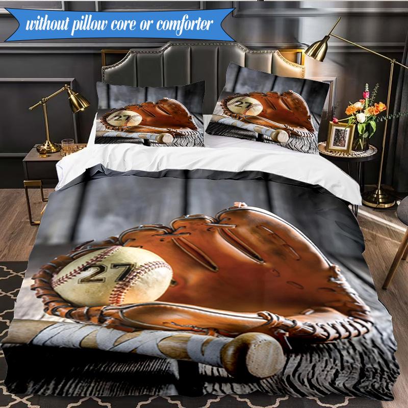 Baseball Passion And Heritage 3pcs K-pop Music Group Bedding set,Ideal for Bedroom, Dormitory,Including Duvet Cover And 2pcs Pillowcases,Fan Gifts
