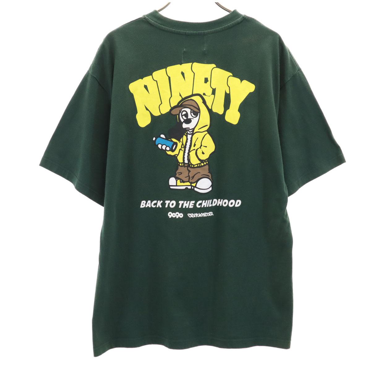 

9090 centimeter collaboration Back print Short sleeve T-shirt L Men s Used