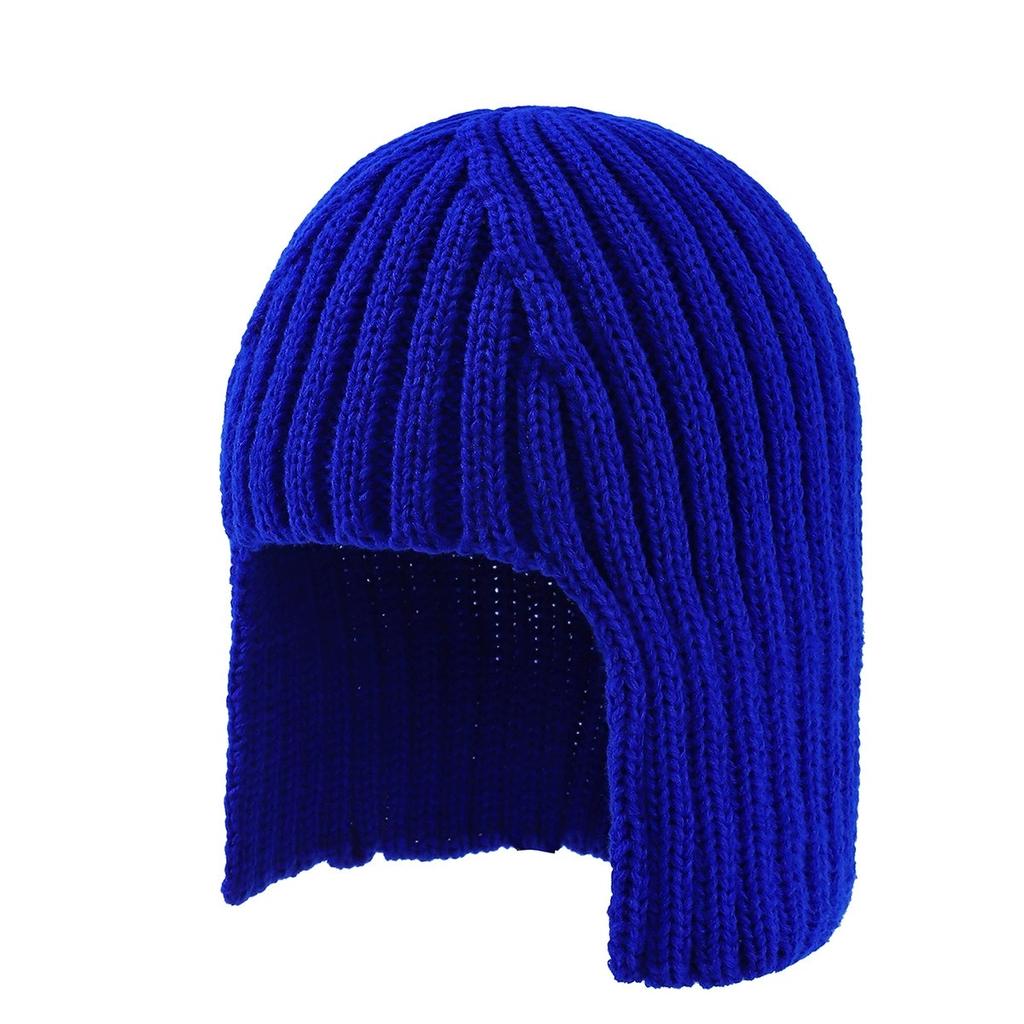 Hot Girl Wig Knitted Hat for Women, Autumn and Winter Warm Ear Protection Headwrap Hat, Fashionable Shopping Style Woolen Hat