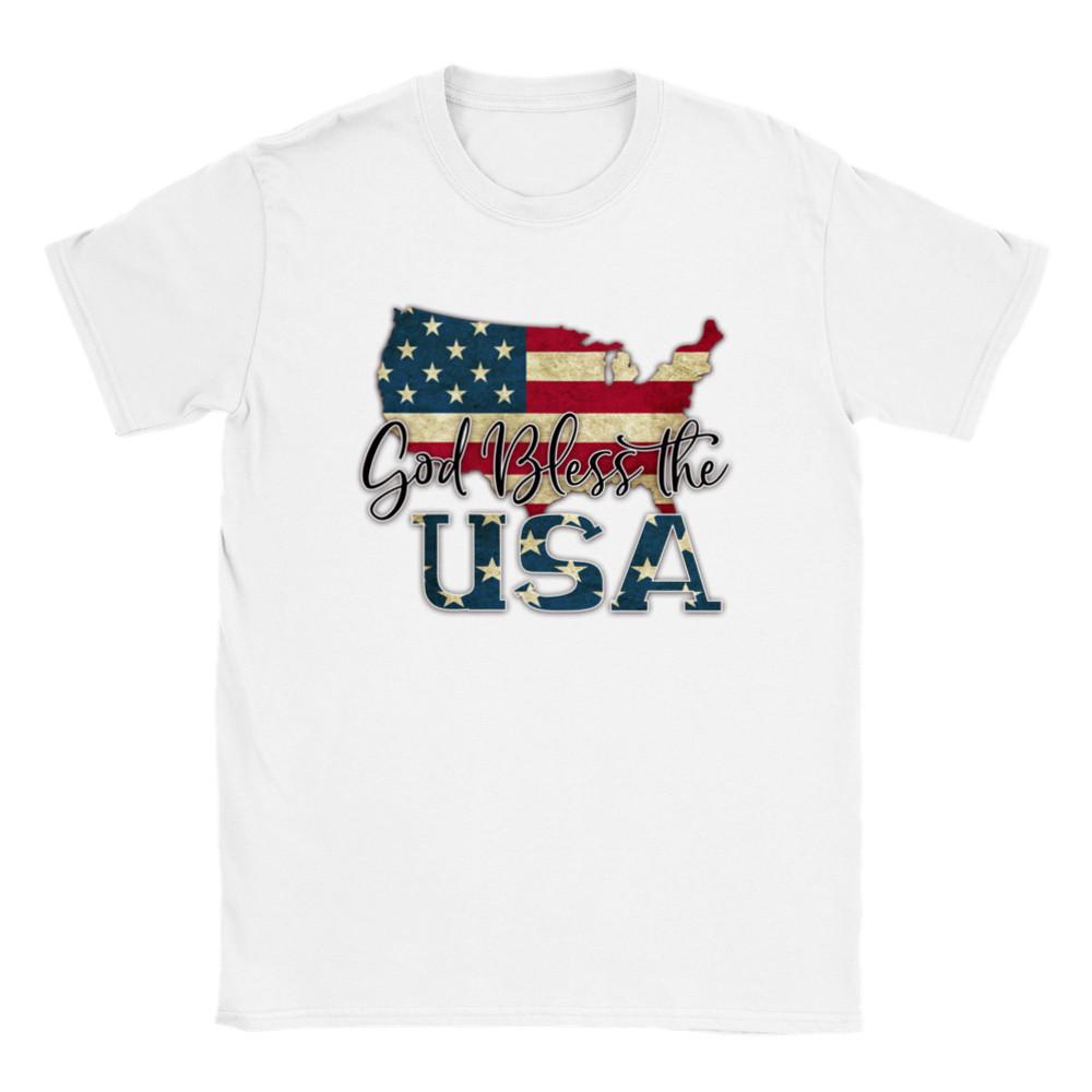 God Bless the USA - Patriotic - Unisex Crewneck T-shirt Unisex T-Shirt