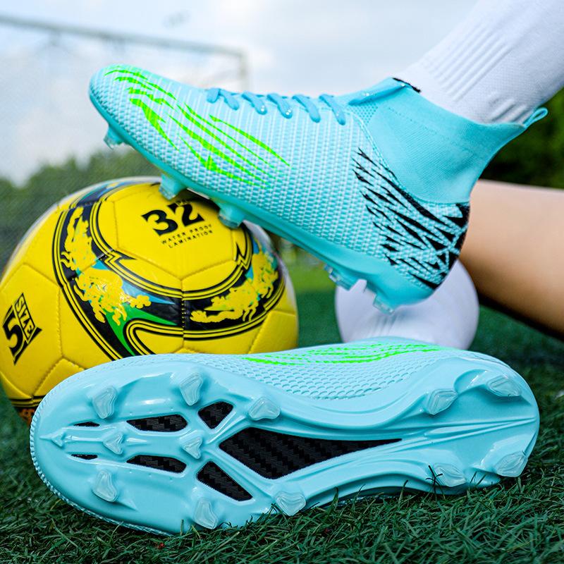 Autumn high-top football shoes competition training sports youth students men and women FG spike football shoes