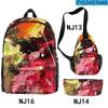 Traditional Creative Cool Genshin Impact ZhongLi 3D Design 3pcs/Set pupil Learner Bags Journey Laptop Knapsack Sling Tote Pencil Pouch