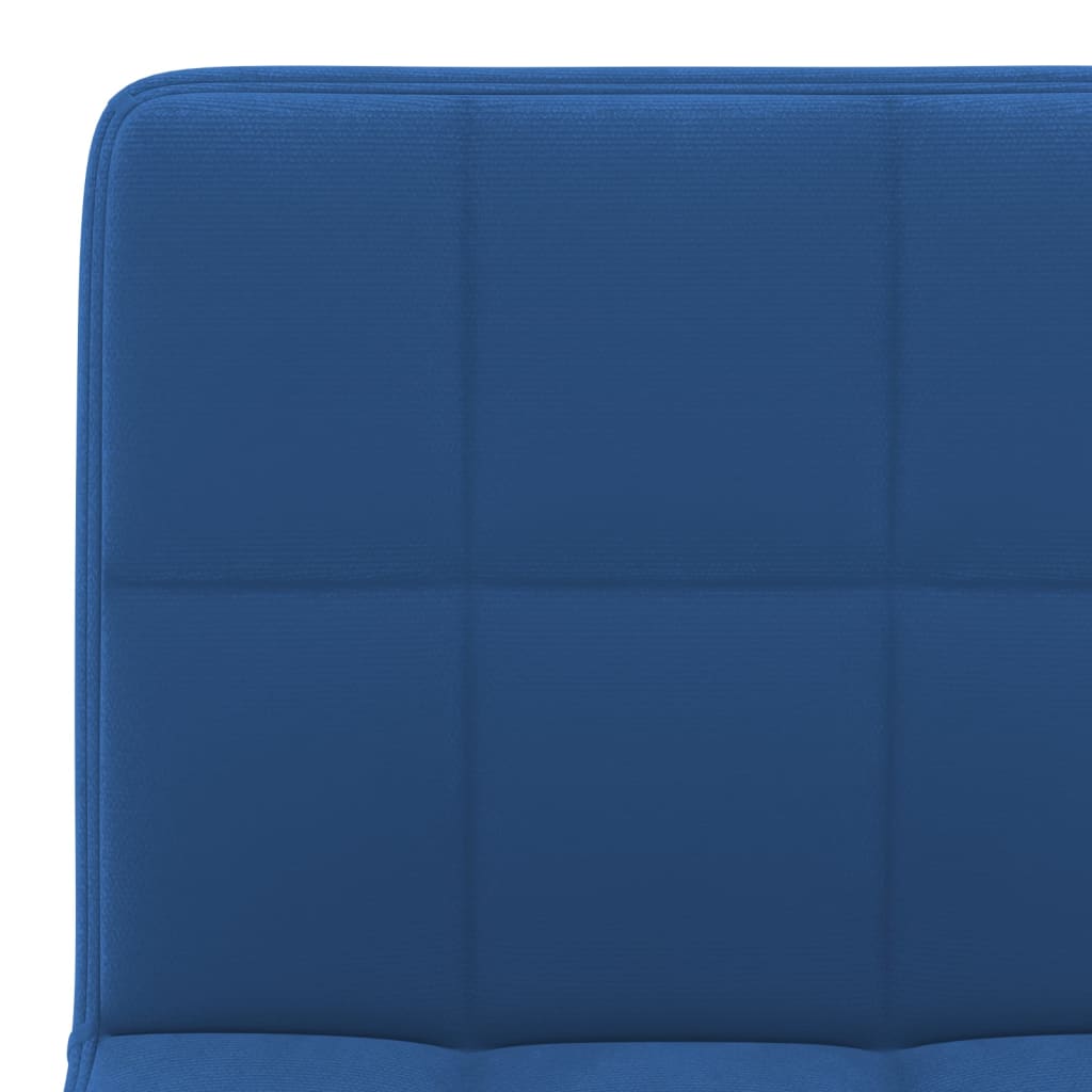 Bar Stool Set of 2 Blue Velvet