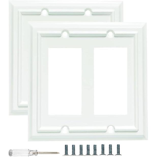 Wall Plates, Duplex Outlet Covers, Toggle Light Switch Plates, Decorator Light Switch Cover, Bamboo Fiber Material Standard Size Wall Plates of