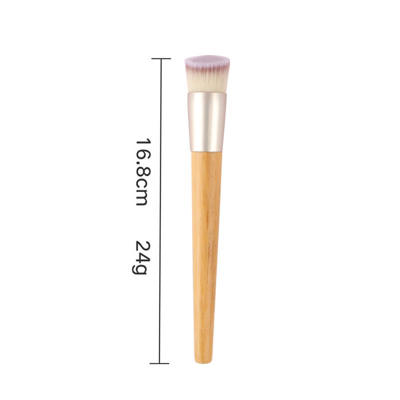 Bamboo Handle Makeup Brush Set: Includes Powder, Concealer, Foundation, Mask, and Eyeshadow Brushes