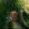 Wooden Elf Fairy Door Ornament for Garden Decor