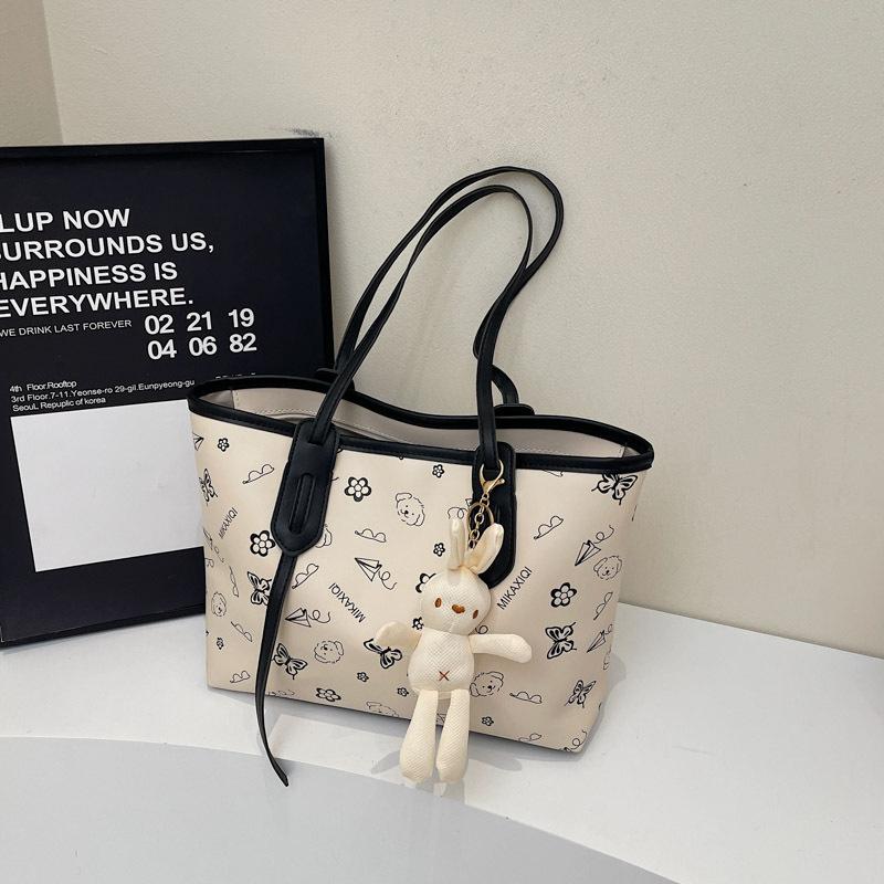 New Fashionable Versatile Tote Bag Women's Large-capacity Shoulder Bag Leisure Commuter Handbag Class Bag