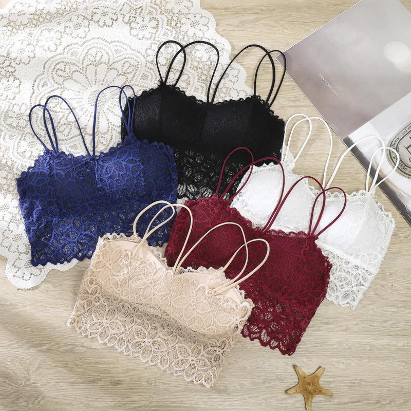 Fashion Solid Color Wrapped Chest Underwear Sexy Women Lace Bra Lady Strap Supply Four Season