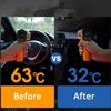 Car Windshield Sun Shade - Silver Foldable UV-Resistant Adhesive Sun Visor for Interior Sun Protection (Auto Accessory)