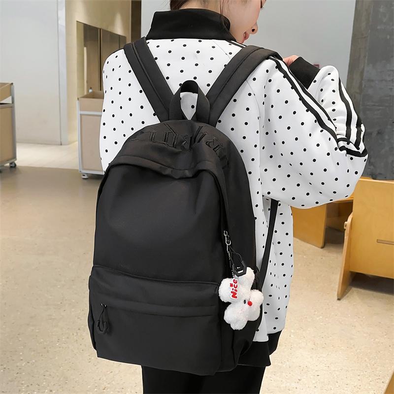 Plecak studencki w jednolitym kolorze dla kobiet o dużej pojemności