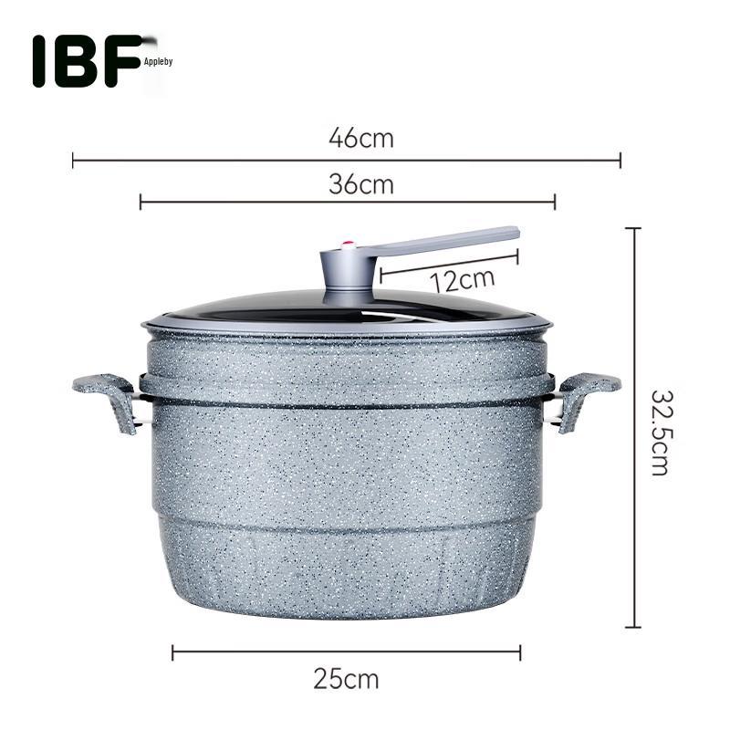 

Aibofe 34cm Iron Large Capacity Steaming Soup Pot Set