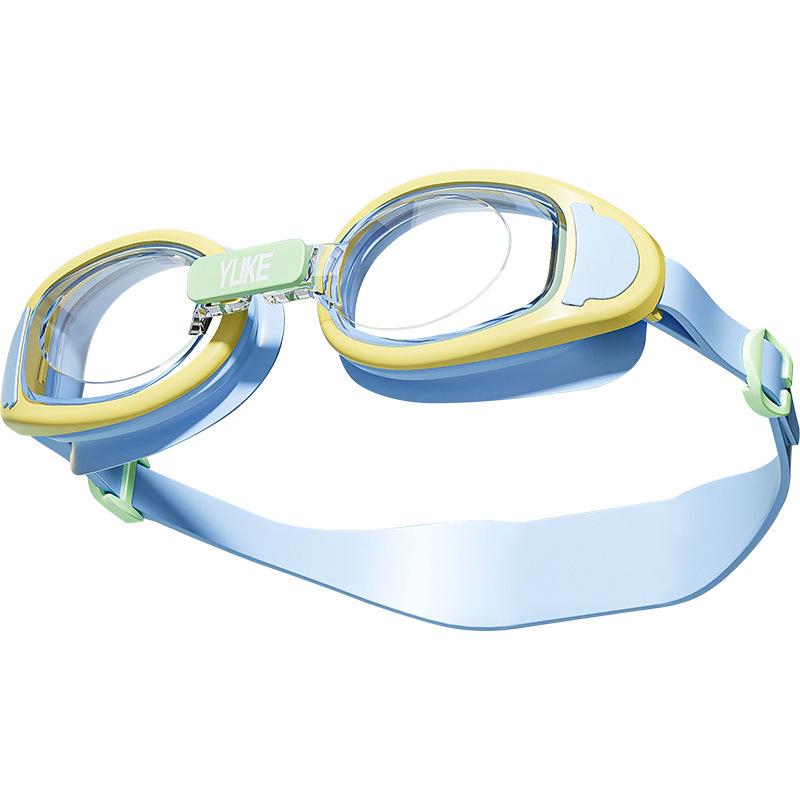 Kids' Waterproof Anti-Fog Swim Goggles with Cap - Medium To Large Fit, Small Frame, High Definition Professional Set.