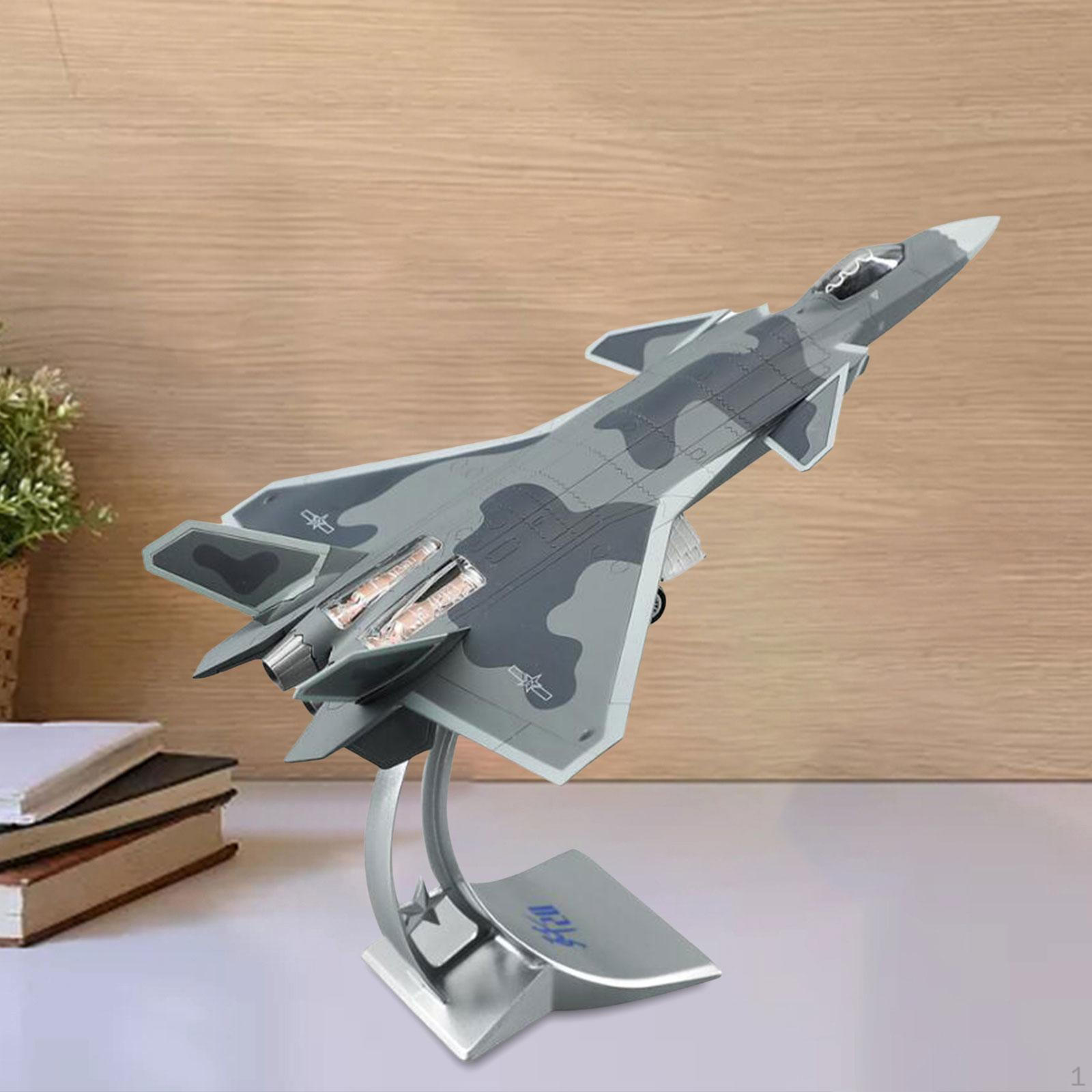 Alloy 1/80 Scale J20 Fighter Airplane Diecast Model Aviation Commemorate for Bedroom