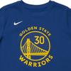 Nike T-Shirt Kids Warriors Team Curry Basketball Jersey Solid Color Printed Sports Short Sleeve American Vintage Kids tops Blue 3Z2B311F1-WARSC