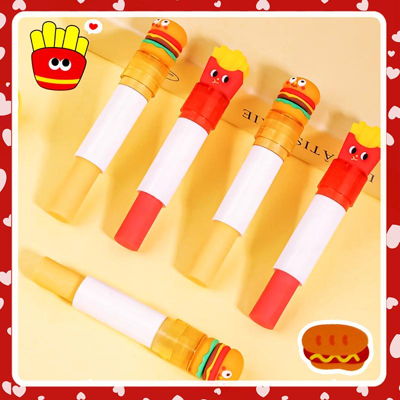 Kawaii Stationery Aesthetic Stationery Office Supplies School Items Gift for Kids Eraser Cute Hamburger Fries Funny Rubber