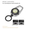 USB Rechargeable Keychain Flashlight Portable LED Work Light Mini Pocket KeyRing LED Flashlight for Emergencies Lighting