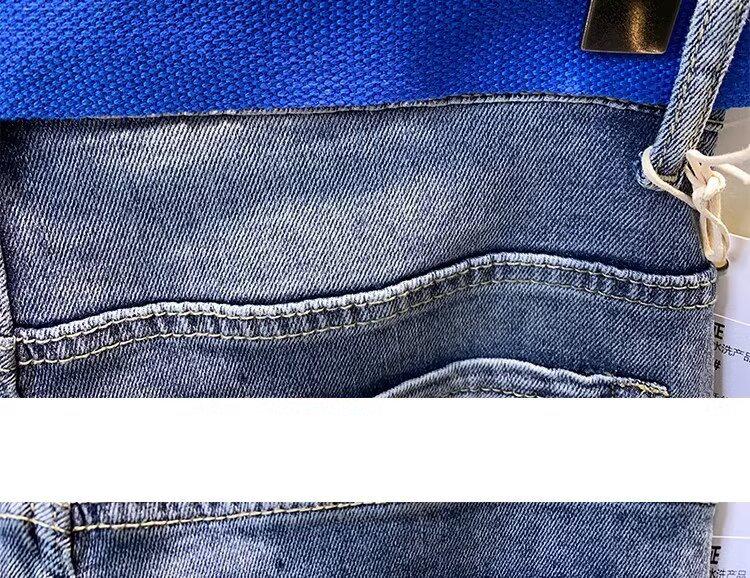 Men's Ripped Slim Fit Straight Jeans - Spring/Summer 2024 Fashion