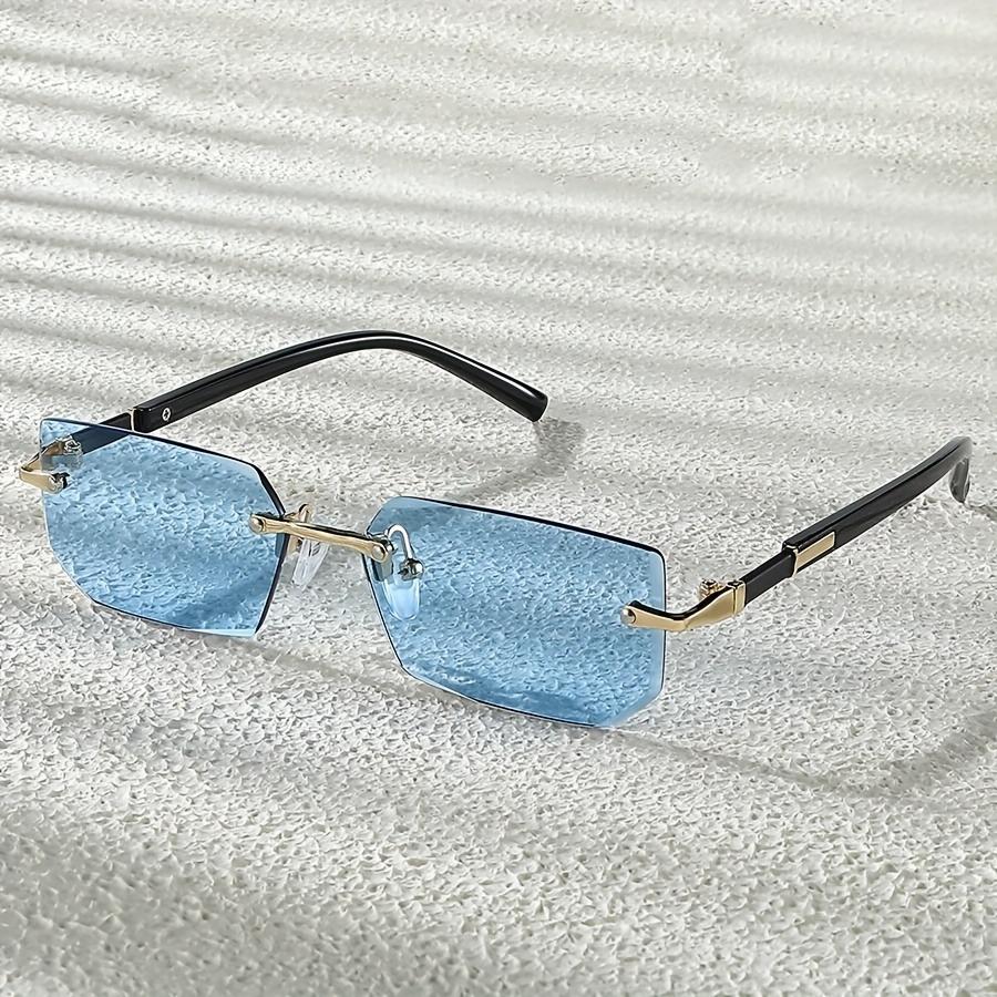 1 Pair of Fashionable Square Frameless Glasses for Both Men and Women Casual Daily Wear Simple Party Pography