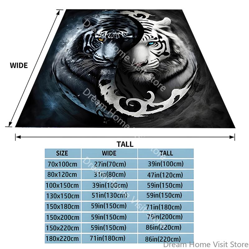 1pc Double-sided Tiger Flannel Throw Blanket for Sofa, Bed, Travel, Camping, Livingroom,Office, Couch, Chair, Warm Plush Blanket