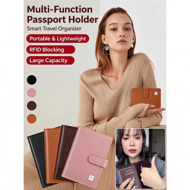 High Quality Travel Wallet Anti-Theft Water-Resistant Multi-Compartment Passport Holder Portable Document Organizer