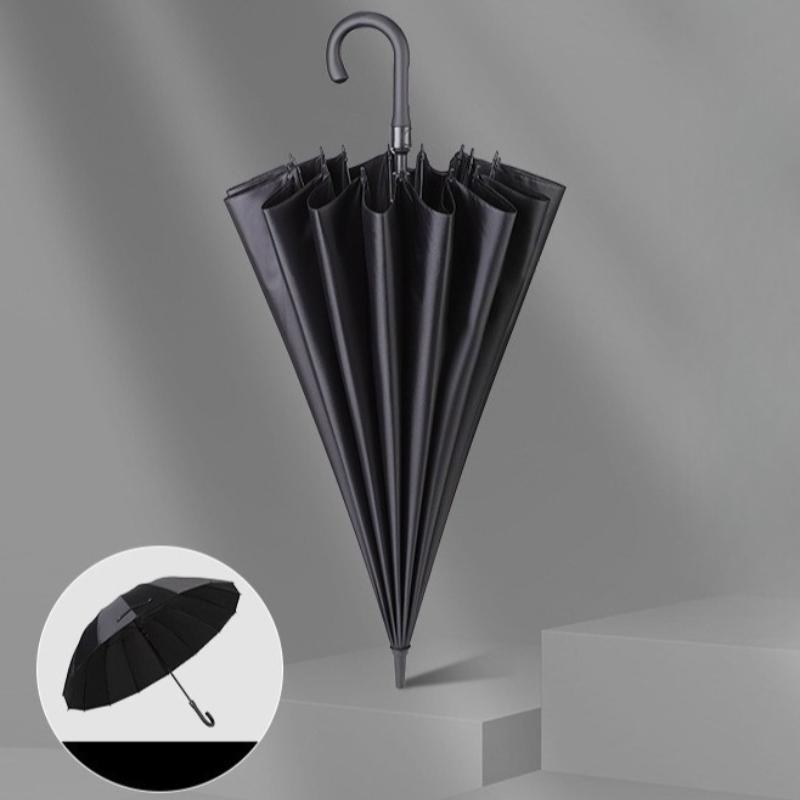 

Reinforced Long Handle Umbrella Anti-wind Waterproof Large Umbrellas Double Layer Uv Blocking Sun Umbrella Household Rain Gear metal-fiber composite&16K