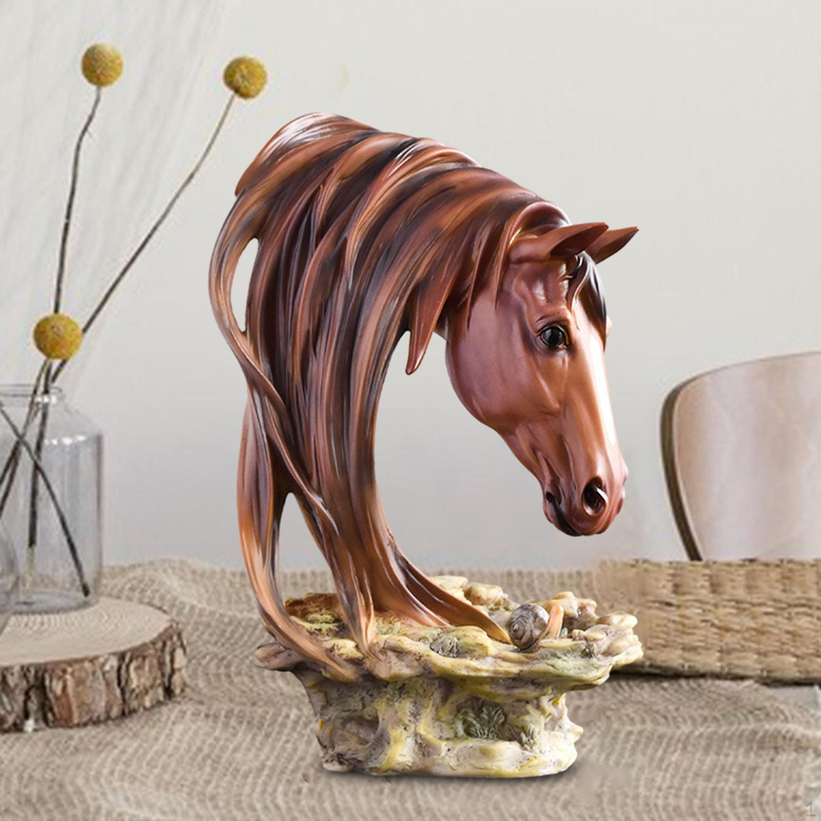 

Фигурка головы лошади для современной домашней обстановки Colorful