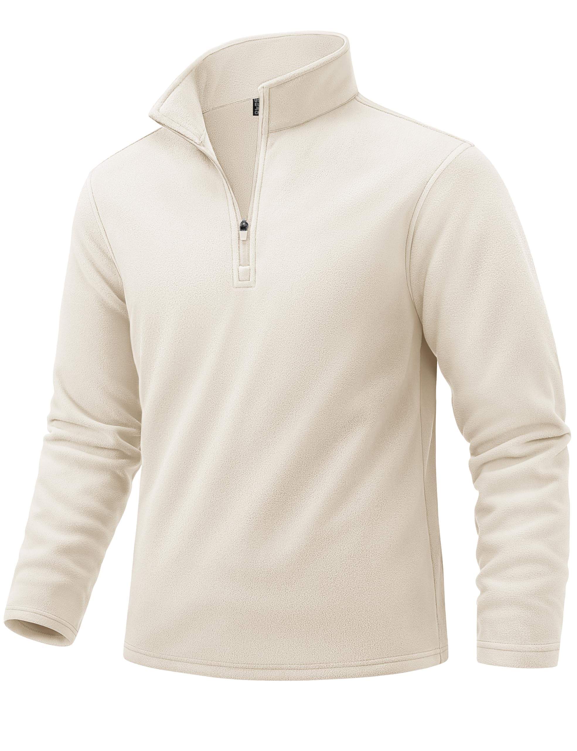 

[TACVASEN] Men s Loungewear, Fleece-lined, Plain Sweatshirt, Thermal Underwear, Half-Zip, Fleece, Hiking, Simple, Layering, Stylish, Long Sleeve, Wint