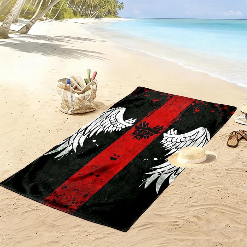 1pc Demon Beach Towel, A Vibrant Beach Towel Suitable for Outdoor Activities, Camping, Hiking