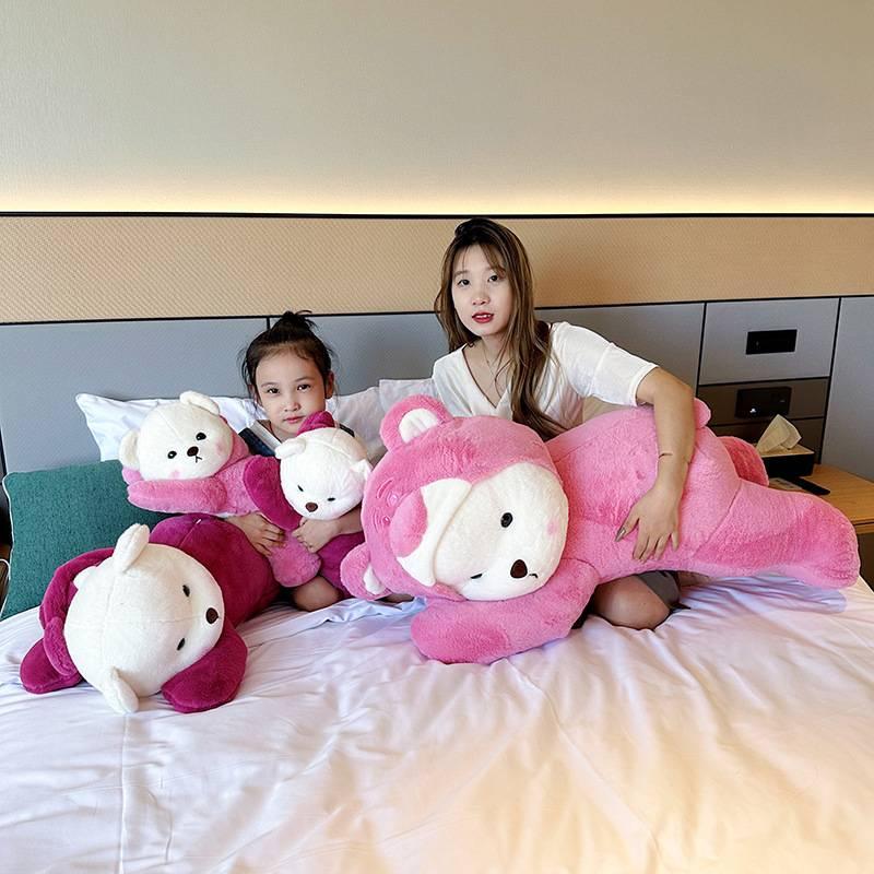 Cute Stuffed Bear Pillow Soft Plush Toy For Kids Perfect Birthday Gift
