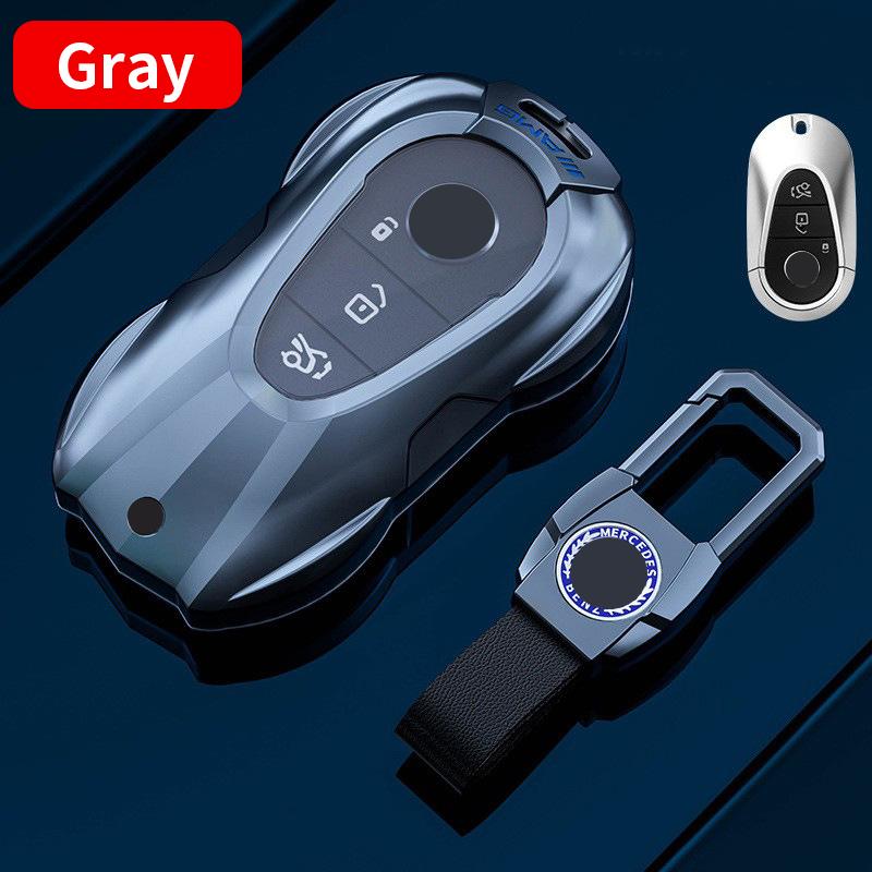 Apply To Mercedes-benz Key Case Car Metal Protection Cover E300L C260L GLC A200 C200 GLA GLB GLS Modified Decorative Accessories
