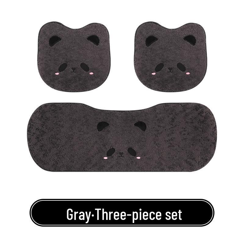 Panda Winter Plush Car Seat Cushion for Toyota bZ3, Corolla, RAV4, Rongfang, bZ5