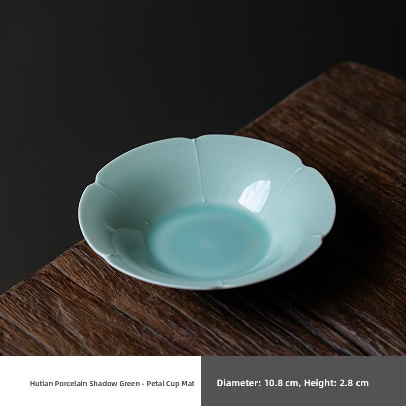 Chinese Ceramics Tea Cup Mat Small Cup Pad Cooling Heat Insulation Mat Ceramic Gongfu Tea Set Creative Anti-Scalding Pad