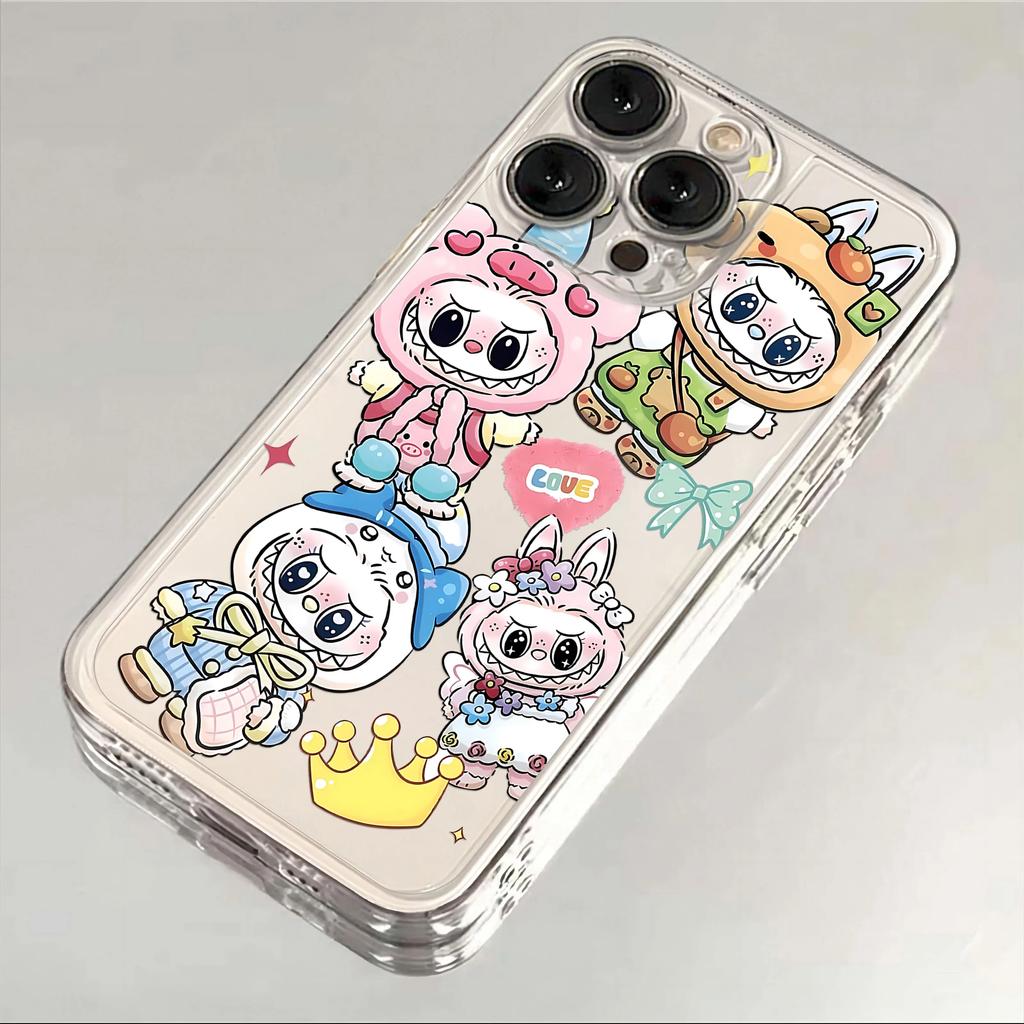 

Мультяшний Милий Labubu Чохол для Телефону Для iPhone 16 15 14 13 12 11 Pro Max Mini X XS 7 8 Plus 16E Протиударний Прозорий Чохол Fundas For iPhone 16