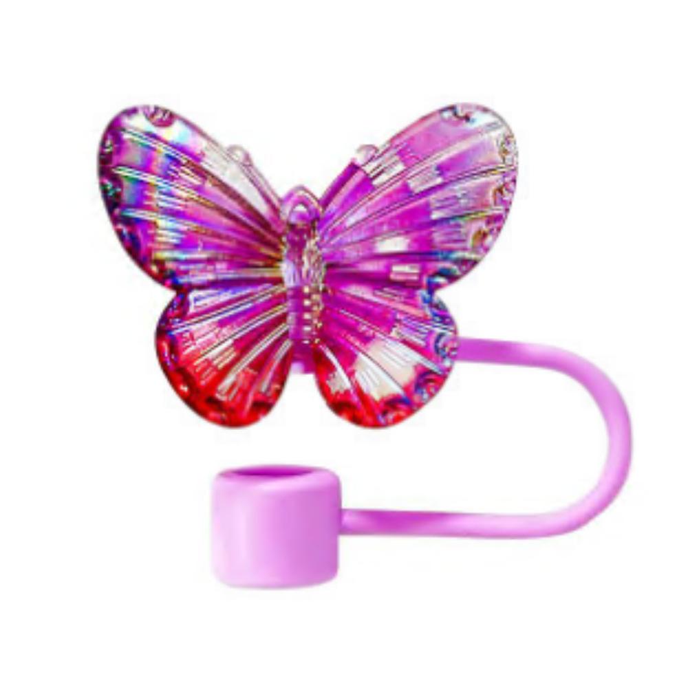 1PC Laser Butterfly Straw Plug Dust Cap For Stanley 30&40Oz Tumbler Reusable 10mm Sippy Cover Water Cup Decoration Accessories