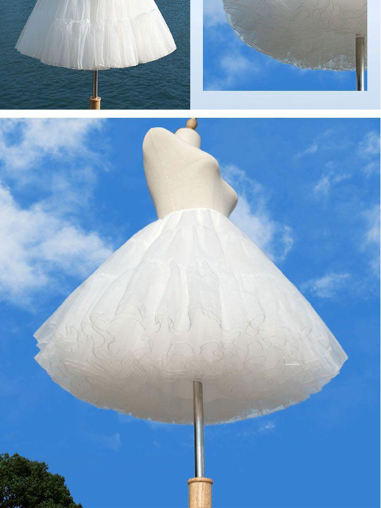 Petticoat Lolita Four-Layer Boneless Organza Puffy Cloud Underskirt