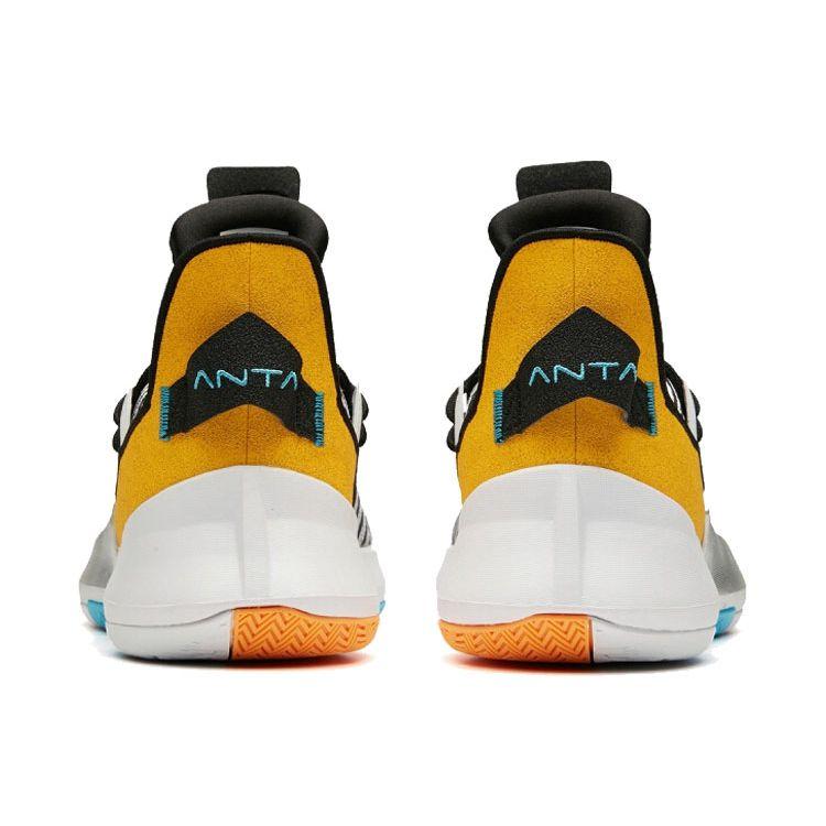 Anta Air Space 2 Low Basketball Shoes Men sneaker Black White Gold 112011606-9