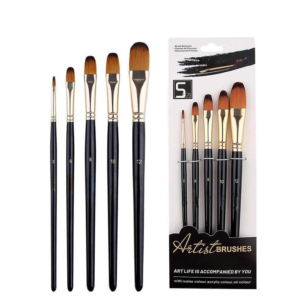Professional Painting Brush Set Acrylic Oil Watercolors Artist Painting Supplies High Quality White Rod Gouache Nylon