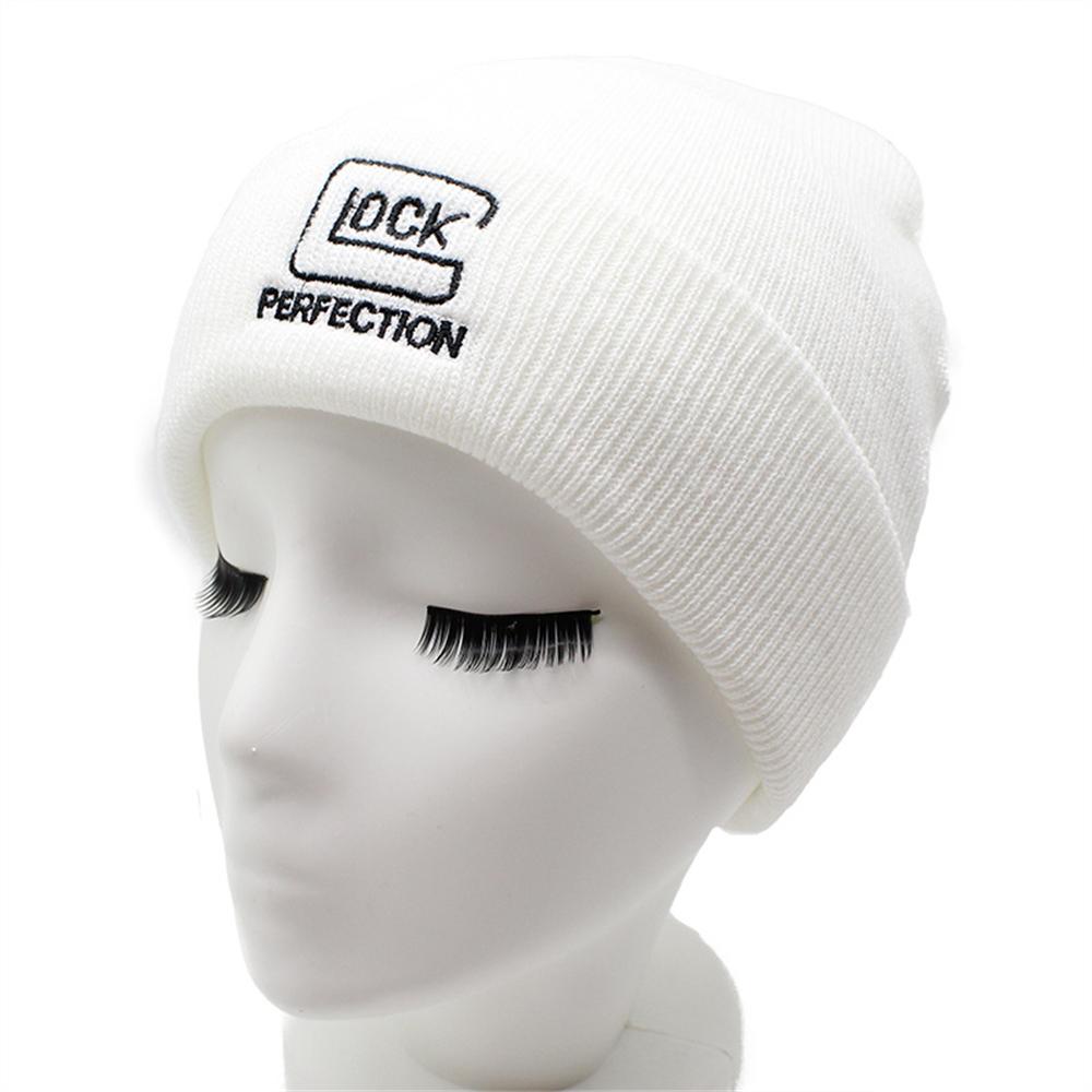 1pc Men's And Women's Knitted Caps Embroidered Woolen Caps Couple's Brim Caps