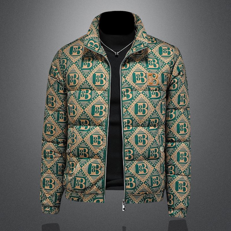 

Men s Trendy Stand Collar Down Jacket Cardigan 2025 (QT6012AFD7807-P310) XL зелений