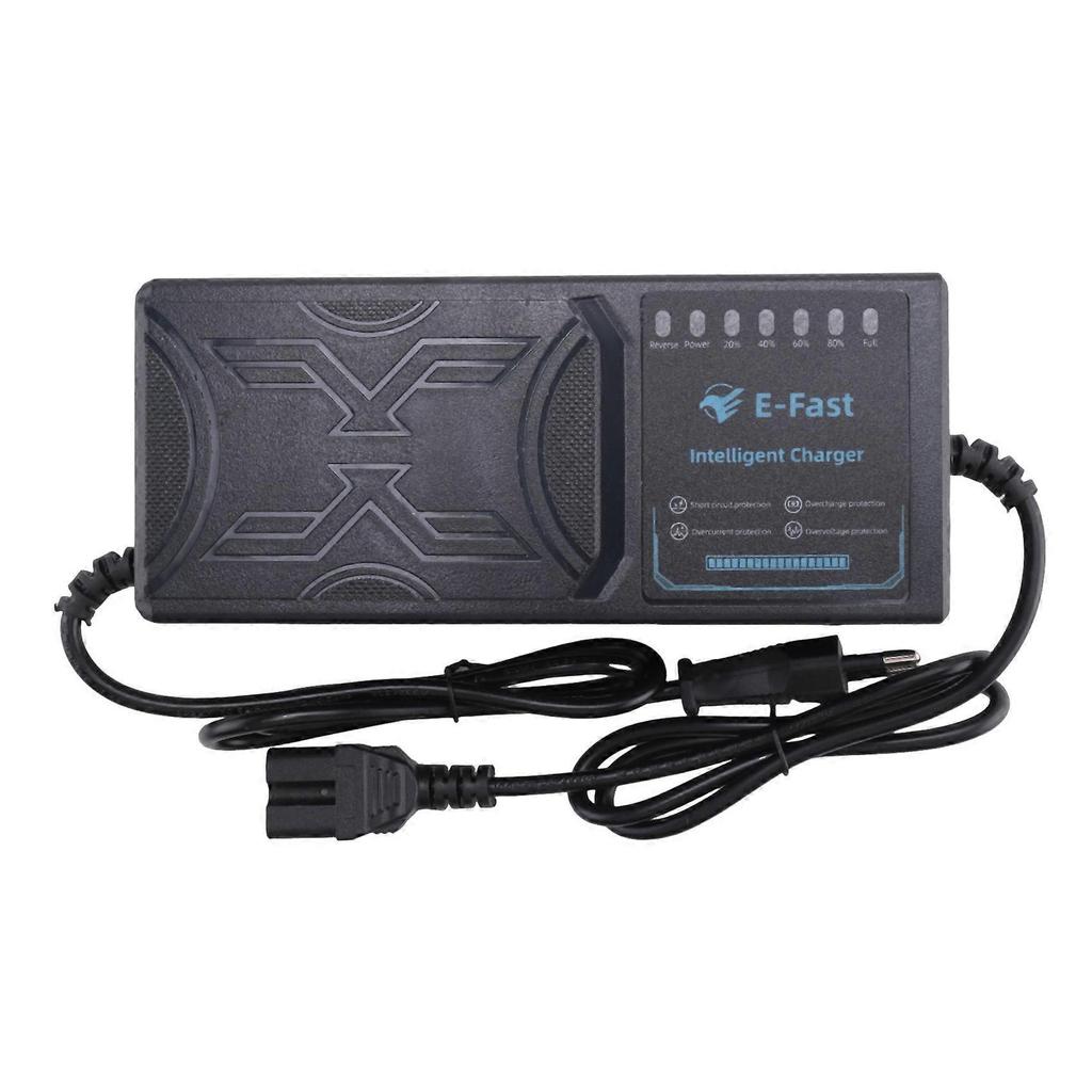 Carregador de Veículo Elétrico 48V 20AH Display de 7 Luzes Display de Potência Proteção Contra Vazamento de Corrente/Pulso Completo Plugue UE
