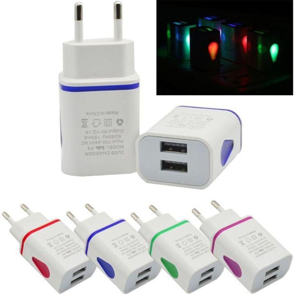 of Water Led Light Power Adapter Charger Head US/EU Plug Mobile Phone Charger Head USB Charger