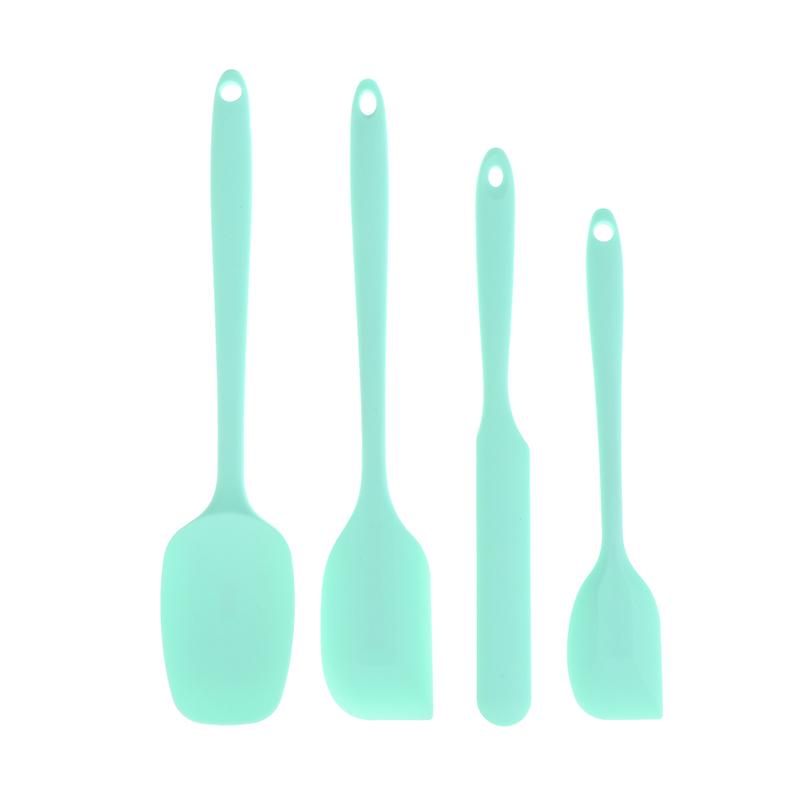 4Pcs/Set Non Stick Heat-Resistant Silicone Spatula Set Kitchen Utensils With Cream Scraper For Cooking Mixing Baking Tools