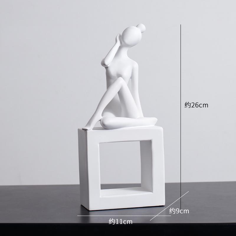 Minimalism Abstract Figures Statue Dancer Ornaments Desk Decoration Character Sculpture Modern Crafts Room Aesthetics Decor