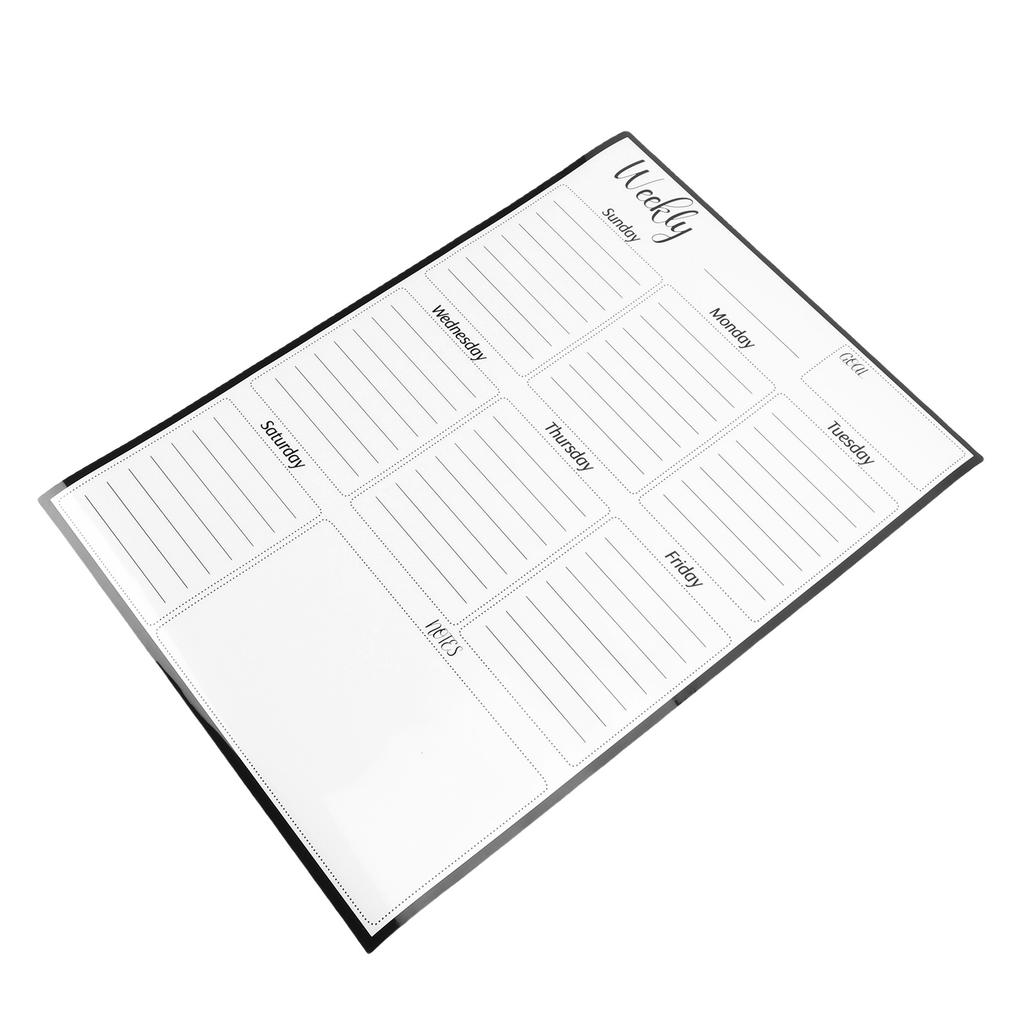 Magnet Weekly Planner Dry Erase Whiteboard Vertical To Do List Sheet for Home Office Classroom Stainless Steel Fridge