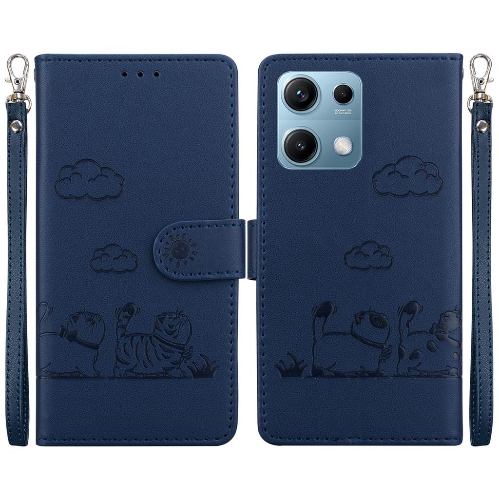 For Xiaomi Redmi Note 14S 4G Case RFID Blocking Kitten Pattern TPU + PU Leather Phone Cover