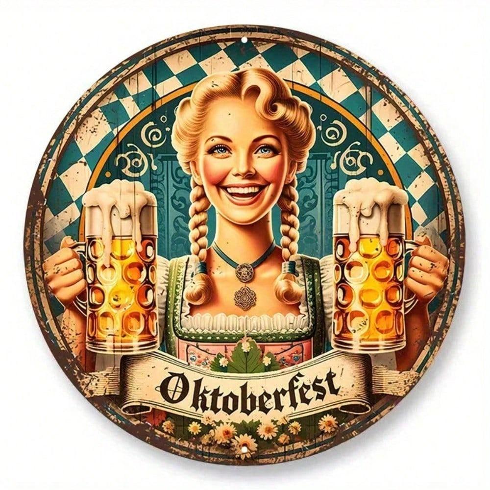 Vintage Tin Metal Sign 8x8 Inch Retro Wall Art Rustic Pub Bar Home Decor Cheerful Festive Imagery Unique Gift
