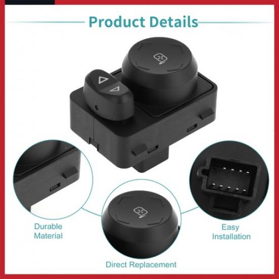 Car Mirror Switch Fit for Chevrolet Traverse 2009-2017 15808774 Black Metal