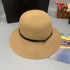 Summer Straw Bucket Hat Wide Brim Visor Cap Fashion Women's Straw Hat  Men Women
