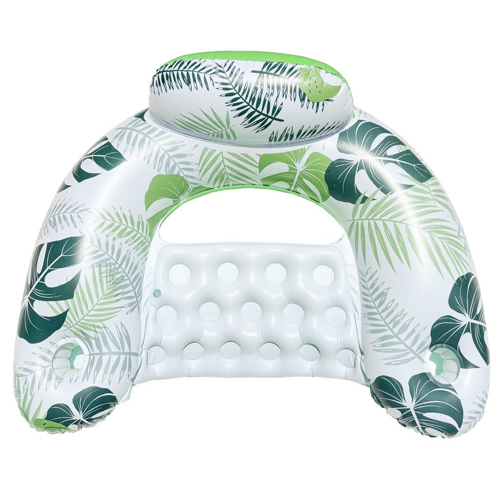 Inflatable Water Lounge Chair with Detachable Sunshade - U-shaped Raft for Adults, Thickened for Summer Floating Fun